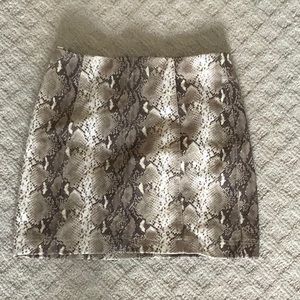 Snake Skin, Leather mini skirt
